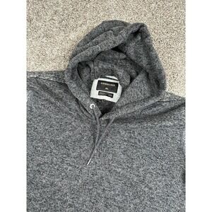 Quiksilver Hoodie L Gray Knit Pullover Kangaroo‎ Pocket Surf Skater Streetwear
